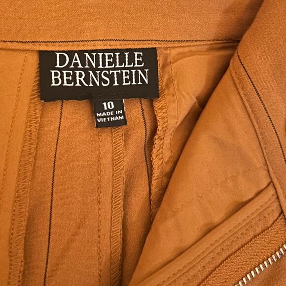 Danielle Bernstein - Mustard Pinstripe Suit - Blazer & Trousers Set - Picture 9 of 11